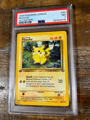 Pokemon 1999 Jungle PIKACHU 1ST Edition #60 PSA 7 RARE - Image 1 of 2