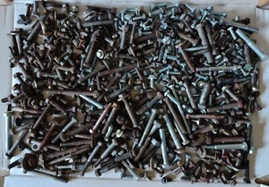 Mostly Vintage Mostly Hex Head Steel Bolt Lot Misc. Sizes Over 13 pounds - Picture 1 of 9