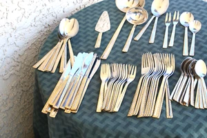 Flaware Edelstahl stainless steel, extra nice 68 pieces, gold edge, - Picture 1 of 5