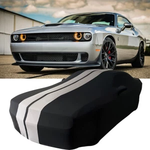 Satin Stretch Indoor Car Cover Scratch Dust Proof For Dodge Challenger 2008-2022 - Picture 1 of 17
