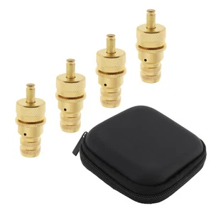 4 Pack Brass Tire Deflators Kit Adjustable Automatic Tyre Deflator 6-30PSI - Picture 1 of 11