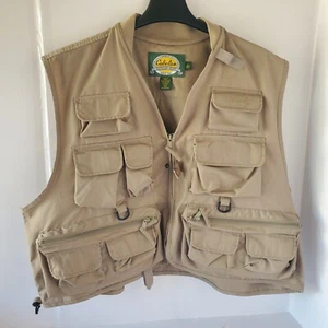 Cabela's Vest Men's XL Reg Khaki Gear Fly Fishing Hunting Utility Outdoor Gear - Picture 1 of 17