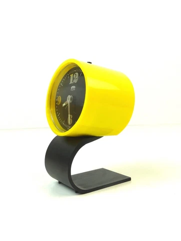 VERY RARE MID CENTURY YELLOW VINTAGE POP ART SPACE AGE DESK CLOCK ELYPSO BY EMES Cover
