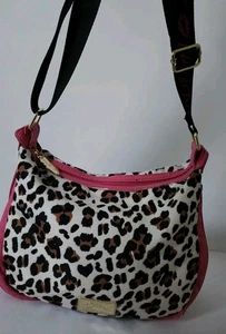 Betsey Johnson Betseyville Damen-Messenger-Tasche Gepard Leopardenmuster rosa - Bild 1 von 16