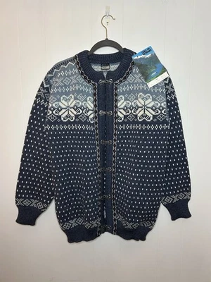 Dale Of Norway Vtg Men's Wool Nordic Knit Button Cardigan Sweater Sz 52/ L NEW - Image 1 of 4