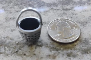 Longaberger Miniature Pewter Pewter Fruit Basket with handle FREE SHIPPING! - Picture 1 of 1