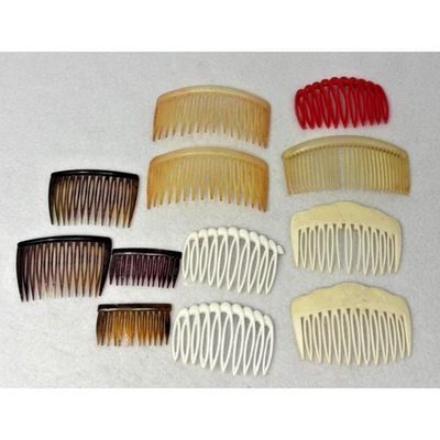 Peines laterales de cabello de colección Goody EE. UU. Hong Kong blanco rojo crema marrón rojo Foto 1 de 4