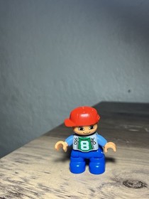 LEGO Duplo Lego Ville Boy Child Freckles w Hat  Minifigure Figure 
