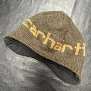 Carhartt Niño Pequeño Arcrylic Oreja Cubierta Marrón Clásico Tejido Gorro Sombrero - Imagen 1 de 7