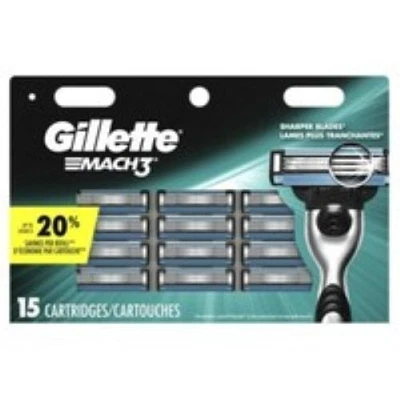 Recambios de hoja de afeitar Gillette Mach3, 15 cartuchos nuevos y sellados Foto 1 de 2