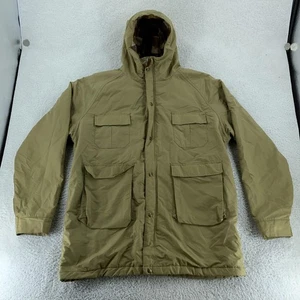 Vtg LL Bean Baxter State Parka Jacket Mens XL Long Tan Hooded Wool Lined USA - Picture 1 of 10