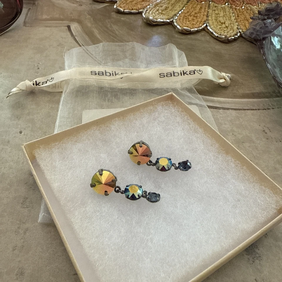 Pendientes colgantes Sabika AB cristal de Swarovski  Foto 1 de 4