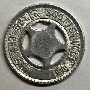 Mrs. A J Geyer Scottsville VA Good luck? Token Flag.  - Picture 1 of 3