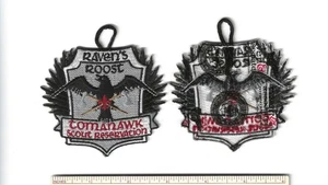 SCOUT BSA 1990'S TOMAHAWK RESERVATION CAMP RAVEN'S ROOST PATCH MERGED MN WI !!!! - Picture 1 of 1