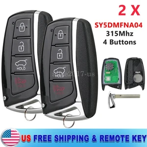 2 Smart Prox Remote Key Fob For 2013 2014 2015 2016 2017 2018 Hyundai Santa Fe - Picture 1 of 7