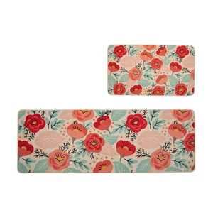 Pioneer Woman Kitchen Rugs Set of 2,Washable Non-Slip floral Kitchen Rug Mat ... - Bild 1 von 7