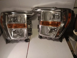 OEM 2021-2023 Ford F150 LH & RH Halogen Headlight Pair ML34-13D154/5 WILL SPLIT - Picture 1 of 11
