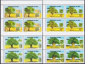Mali 1998 Trees,Acacia,Tamarind,Baobab,African locust bean,Fruits,Plants Bl4 MNH
