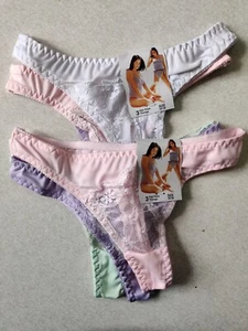 6 pairs pastille colour thongs, size S/M - Picture 1 of 2
