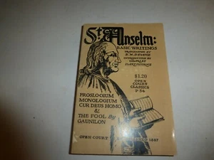 St. Anselm: Basic Writings, PB, 2nd Edition,4th Printing,  B114 - Imagen 1 de 8