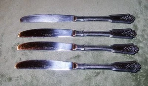 4 ~ BRENTWOOD aka NORCREST by Stanley Roberts/ Rogers Co Stainless DINNER KNIVES - Picture 1 of 5