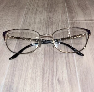 Bulova Canterbury Eyeglasses Frame Only Cateye Gold/burgundy 54-18-135 - Picture 1 of 17