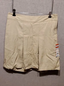 Cat & Jack Girls' Pleated Uniform Scooter Skirt Khaki Size 16 New With Tags - Picture 1 of 4