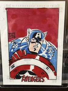 2015 Rittenhouse Marvel Captain America 1/1 Sketch by APRIYADI KUSBIANTORO AK