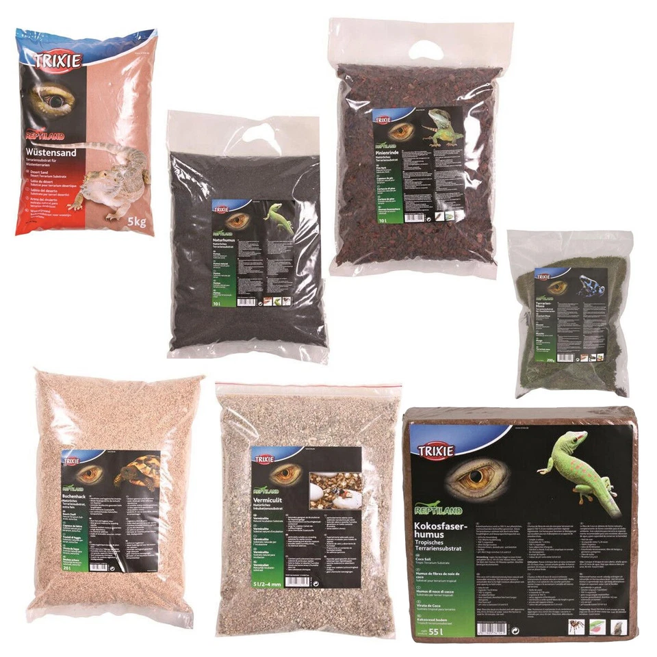 TRIXIE Terrarien Substrate Sand Wüstensand Basissand Höhlensand Naturhumus