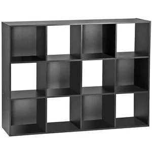 12 Cube Storage Organizer Bookcase Closet Storage for Home office Decor Black - Picture 1 of 22