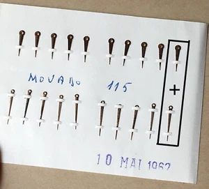 NOS New [ 1 Set = 2 hands ] Movado 115 aguja hand 78 - 115 hour+minute golden - Picture 1 of 2