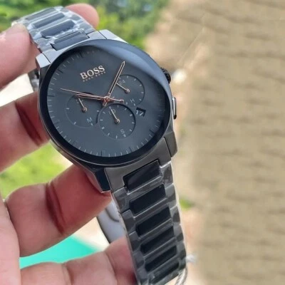 BRAND NEW BOSS HB1513814 WRIST MENS WATCH CHRONOGRAPH PEAK BLACK DIAL - Image 1 of 4