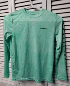 Magellan Outdoors SZ M Girls Lime Green Shirt Classic Fit LS Logo on Sleeve - Picture 1 of 4