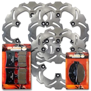 Front+Rear Brake Disc Rotor + Pads for Yamaha XP500 T-Max [2008-2009-2010-2011] - Picture 1 of 7