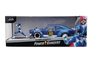 POWER RANGERS 1974 MAZDA RX-3 WITH BLUE RANGER 1:24 DIE-CAST VEHICLE JADA 2024 - Picture 1 of 6