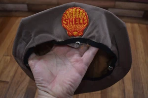 Vintage Shell Patch Gas Oil Service Station Attendants Slip Over Hat Cap Cover - Picture 1 of 4