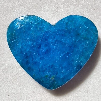 Piedra preciosa cabujón corazón apatita azul natural de 30 quilates para joyería 22,2 X 26,8 mm 59 Foto 1 de 3