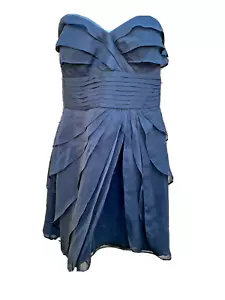 Adrianna Papell evening Women's Dress Black silk Size 8P strapless - Picture 1 of 4