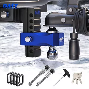 OMT 2" Receiver 6" Drop Rise Adjustable Trailer Hitch Towing Hitch with Locks - Picture 1 of 8