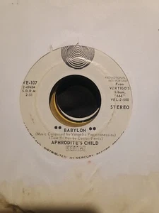 APHRODITE'S CHILD Vangelis 1972 prog rock promo 7" Babylon / Break Vertigo VG - Picture 1 of 4