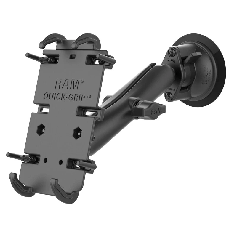 RAM Mount Quick-Grip XL Long Arm Suction Cup Phone Mount RAM-B-166-C-PD4U - Image 1 of 1