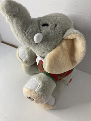 Ganz Webkinz Velvety Elephant HM167 Plush Animal Toy 9" No Code Red Green  Shirt - Image 1 of 4