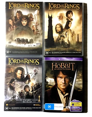 The Lord Of The Rings - Complete Trilogy + The Hobbit An Unexpected Story DVD R4 - Image 1 of 4
