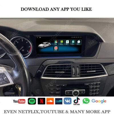 8.8'' CarPlay GPS Navi NTG4.5 Android 13 Autoradio für MERCEDES-BENZ W204 S204