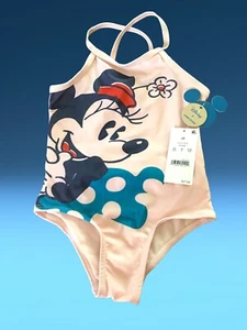 NEW NWT $17 Baby Girls 2T Junk Food Disney Minnie Mouse swimsuit 1piece UPF 50+ - Picture 1 of 4