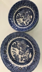 Royal Wessex Collection Blue Willow Design Salad/Soup/ Cereal Bowls-Serving Bowl - Picture 1 of 7