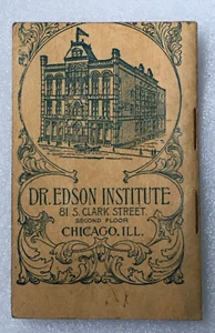 Vintage Quack Medicine Dr Edson Institute 81 Clark St Chicago IL malattie urologia - Foto 1 di 20