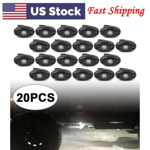 20 Pcs Car White LED Rock Light for JEEP Truck ATV SUV Trail Rig Bar Lamp - Picture 1 of 8