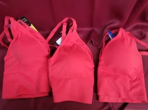 Maidenform Wireless Seamless Rib Bra, US XL Coral Set Of 3 - Picture 1 of 6