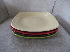 4 PC Fiestaware "square" 10.5" Dinner Plates Fiesta Ware Square Plates HLC - Picture 1 of 18